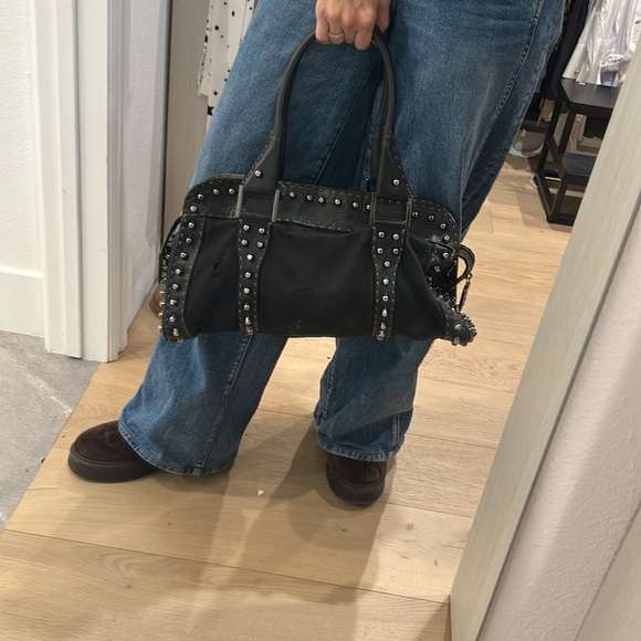 FENDI Vintage Selleria Black Spiked bag - Picture 11 of 11